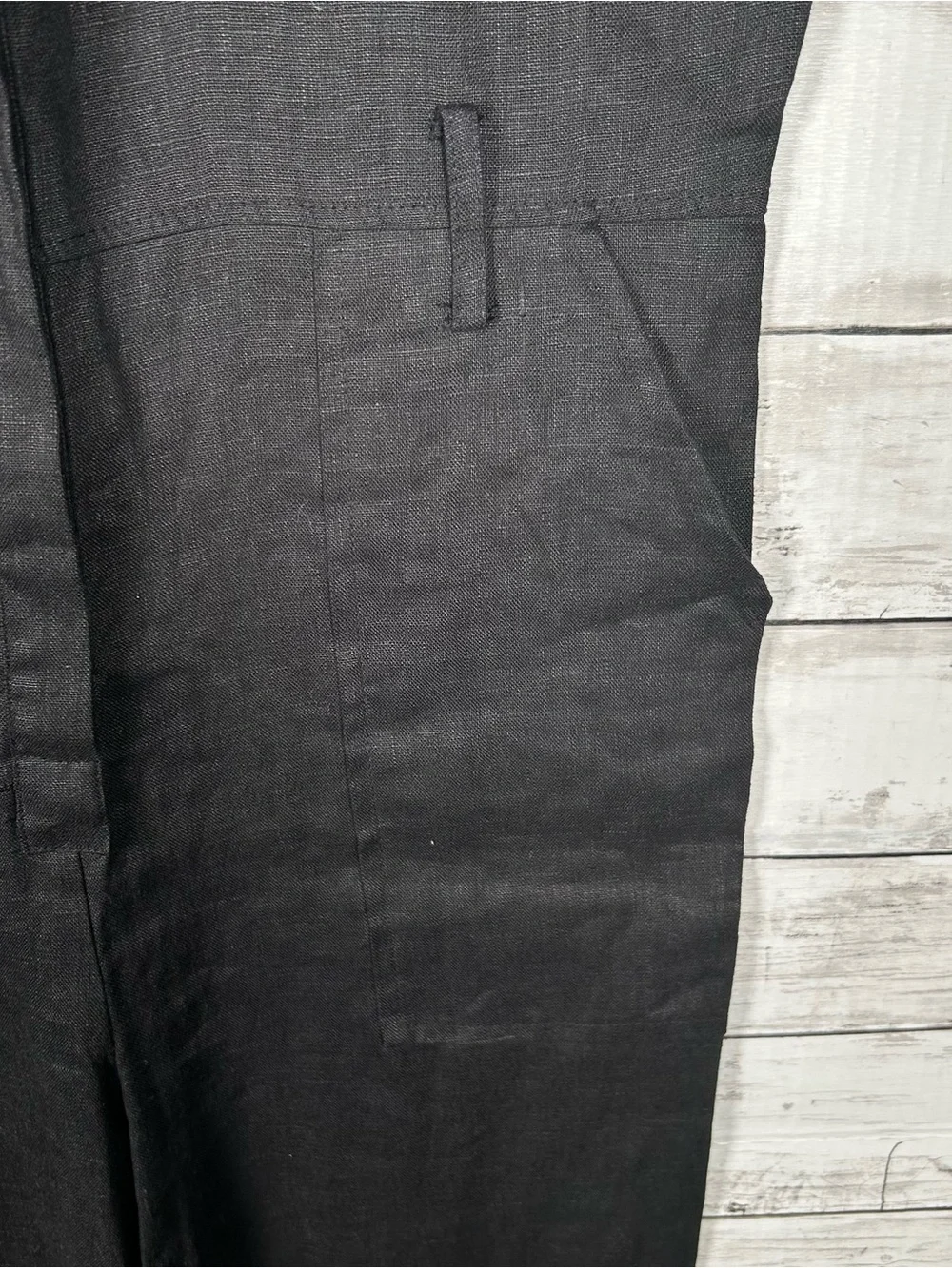 MNG Mango Black Linen Utility Ankle Jumpsuit Relaxed Fit Sleeveless NWT XS